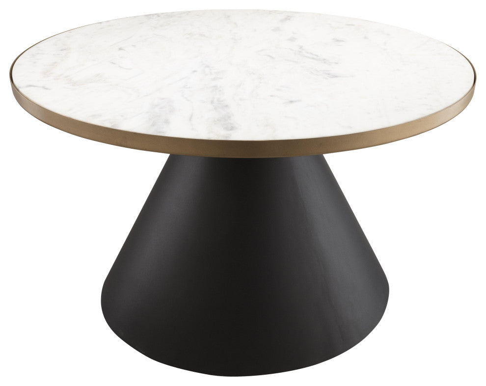 Richard Marble Coffee Table - Black,White