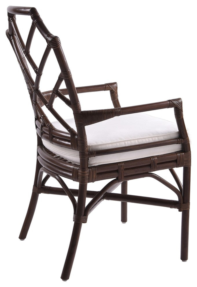 Kara Rattan Dining Side Chair, Paloma Brown, Single