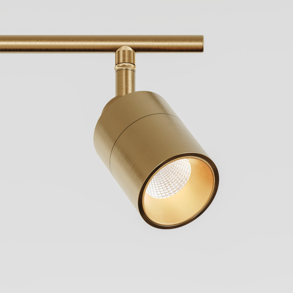 Vidalite Shura, Linear, 5 Head Track Light Brass