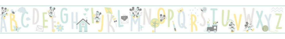 Disney Mickey Mouse ABC Border Wallpaper Border