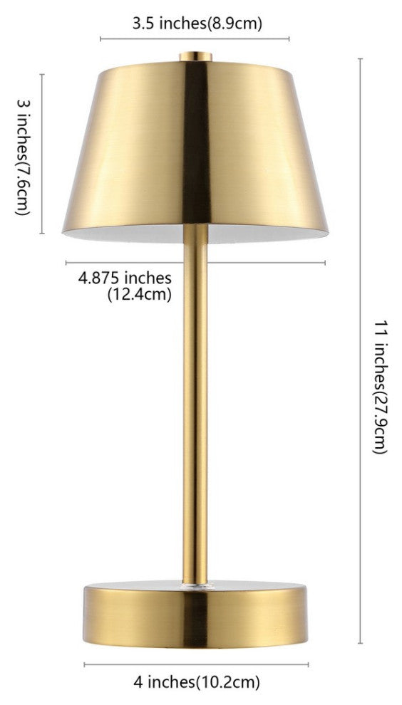 Safavieh Laita Rechargeable LEDTable Lamp Brass Gold