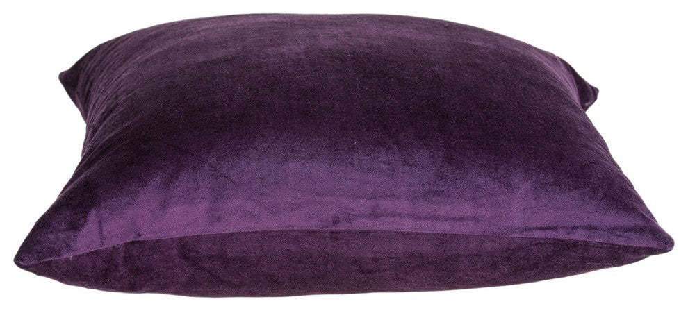 Parkland Collection Alba Transitional Purple Solid Pillow Cover With Poly Insert