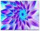 Exotic Blue Flower Petals, Floral Triptych Canvas Art Print, 36x28, 3 Panels