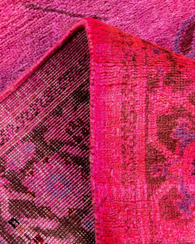 Vibrance, One-of-a-Kind Hand-Knotted Area Rug Pink, 2'7"x13'10"