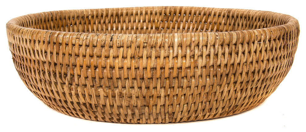 Artifacts Rattan Rattan Everything Bowl, Honey Brown