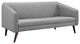 Modern Light Gray Slide Upholstered Sofa