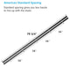 Sliding Barn Door Hardware, U Bracket Bypass, Classic Design, 6.6'