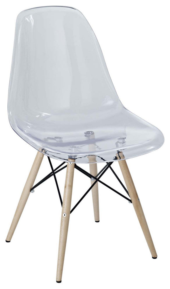 Pyramid Dining Side Chair, Clear