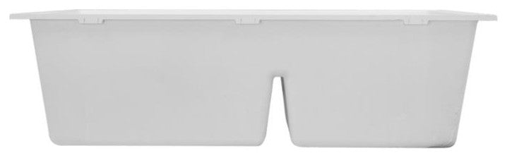Nantucket Sinks PR6040-W-UM 60/40 Double Bowl Granite Composite White