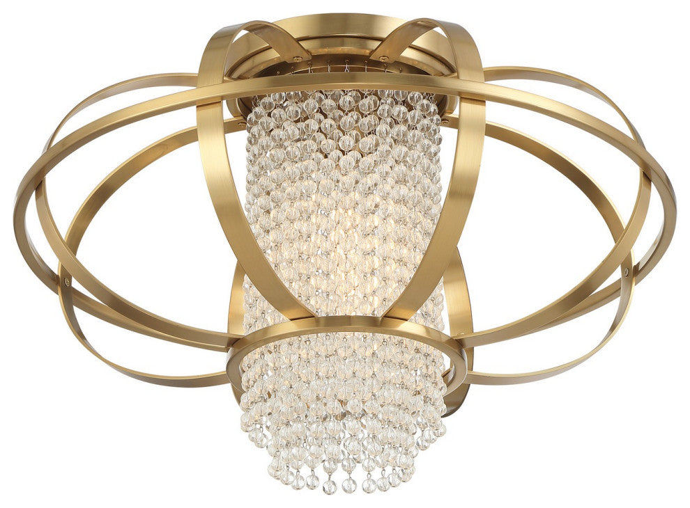 Idlewild 1-Light Ceiling Light, Warm Brass