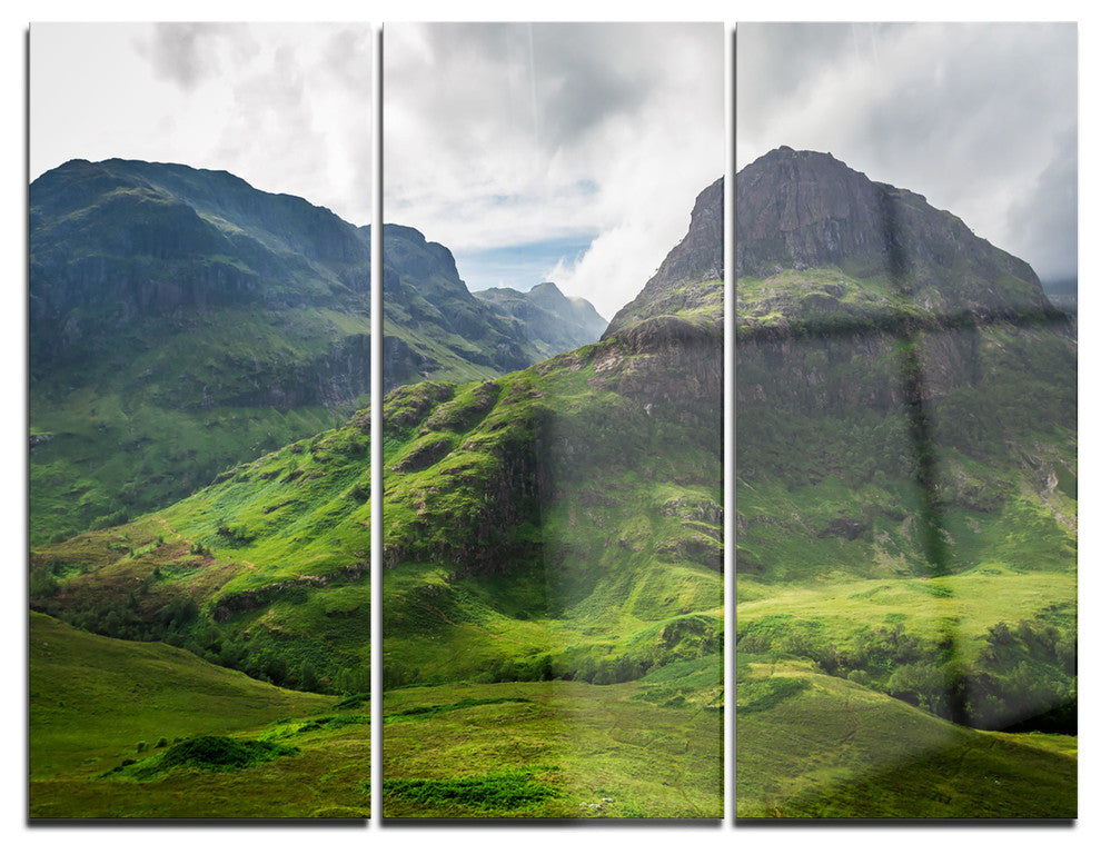 "Summer in Scotland" Photo Metal Wall Art, 3 Panels, 36"x28"