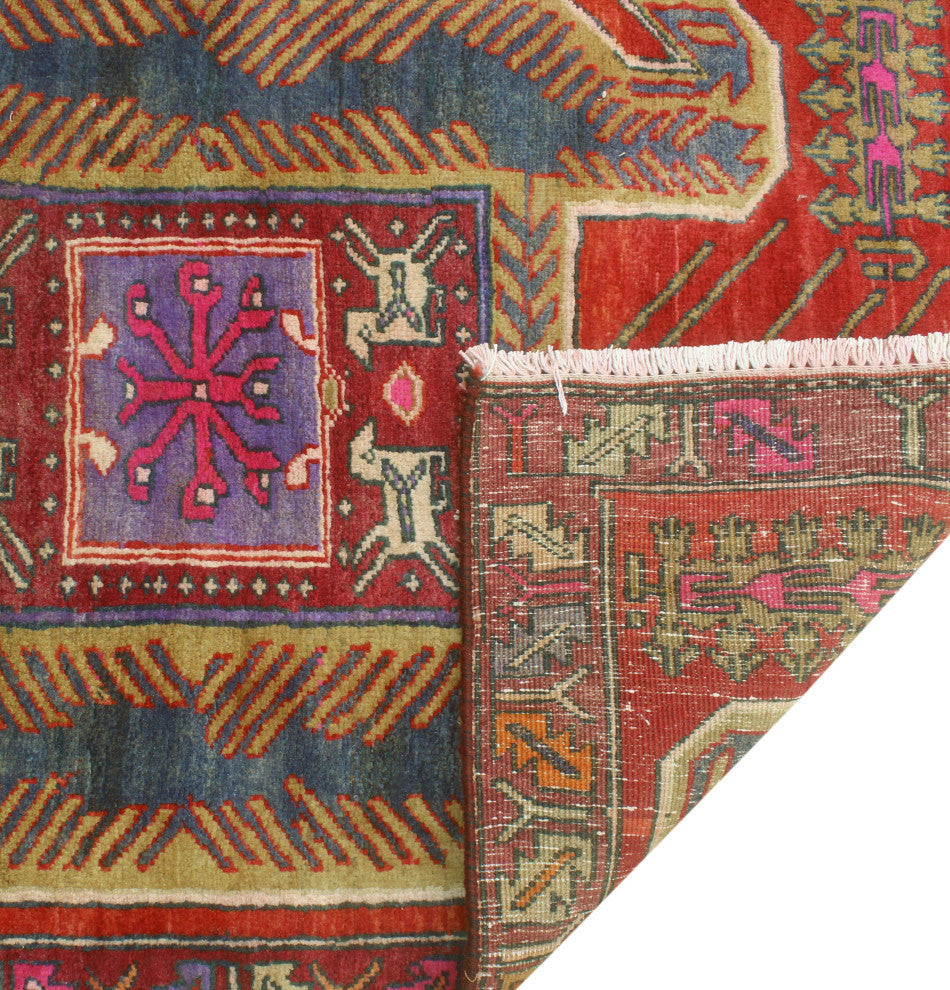 Fine Vintage Distressed Farjad Rust/Burgundy Runner, 3'2x9'11