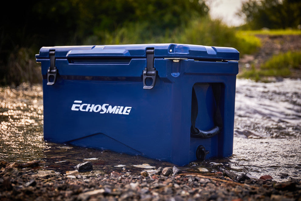 EchoSmile 30 qt. Rotomolded Cooler, Dark Blue
