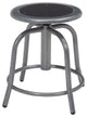 NPS 18-24" Height Adjustable Swivel Stool, Grey Frame, Black Seat