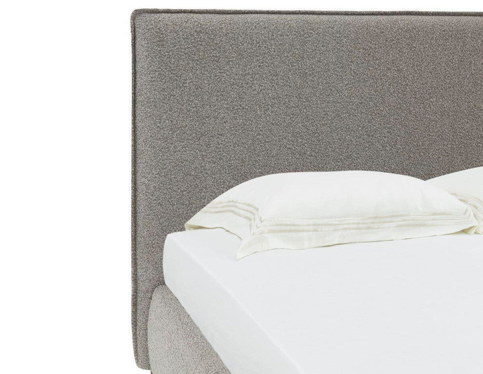 Safavieh Couture Callahan Boucle Bed, Light Grey, Queen