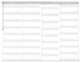 Blanched White 4-Panel Track Extendable Vertical Blinds 48-88"W
