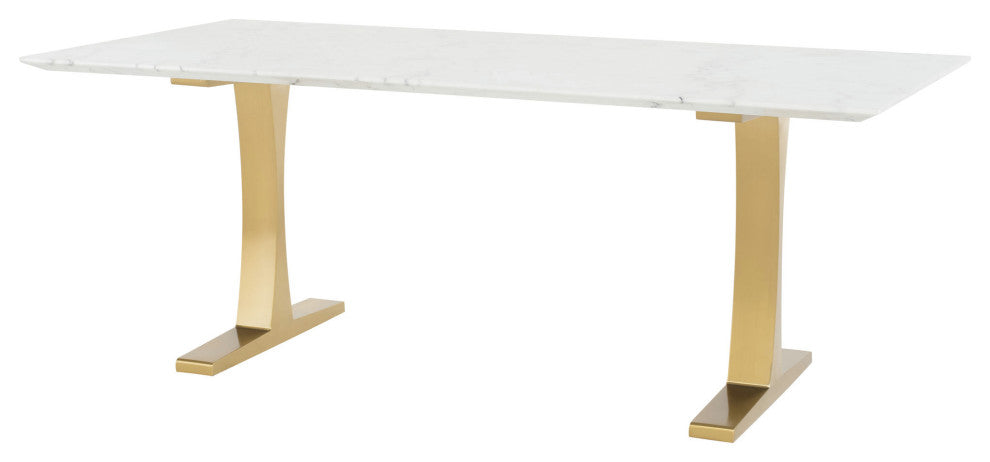 Toulouse White Stone Dining Table, HGNA482