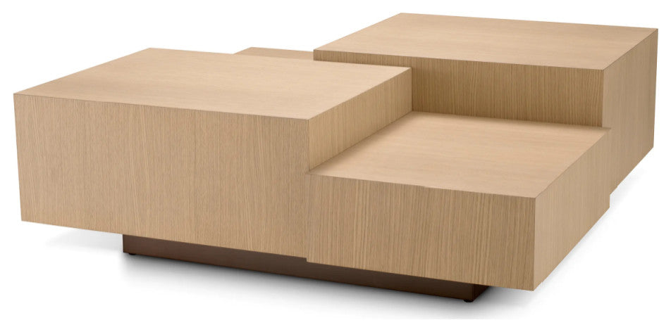 Oak Geometrical Coffee Table | Eichholtz Nerone