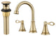 8in Brass Bathroom Sink Faucet 3 Hole Gold Bathroom Faucet 2 Handle Gold Faucet, Brushed Gold
