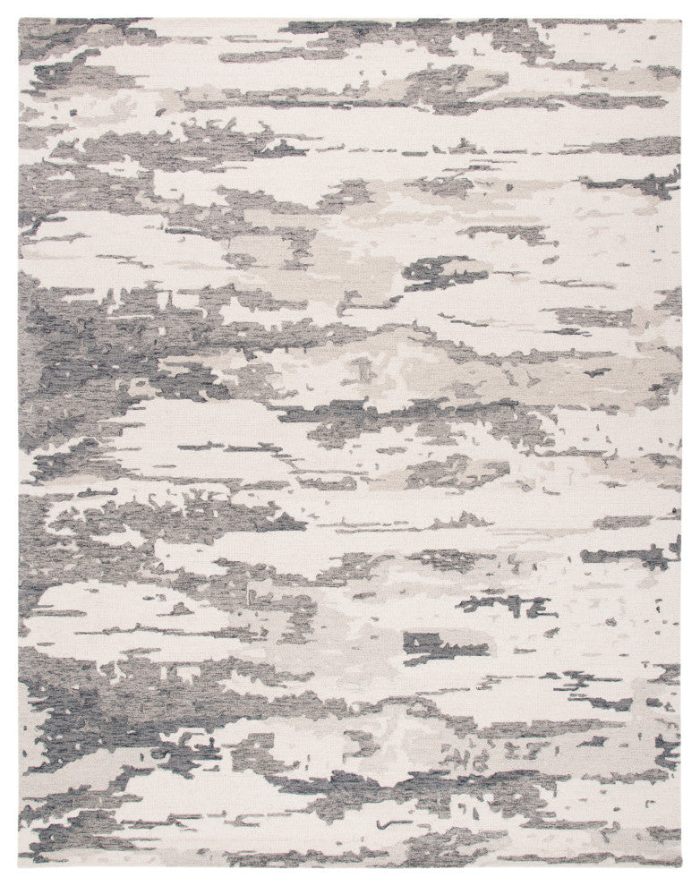 Safavieh Couture Abstract Collection, ABT465 Rug, Charcoal/Ivory, 10'x14'
