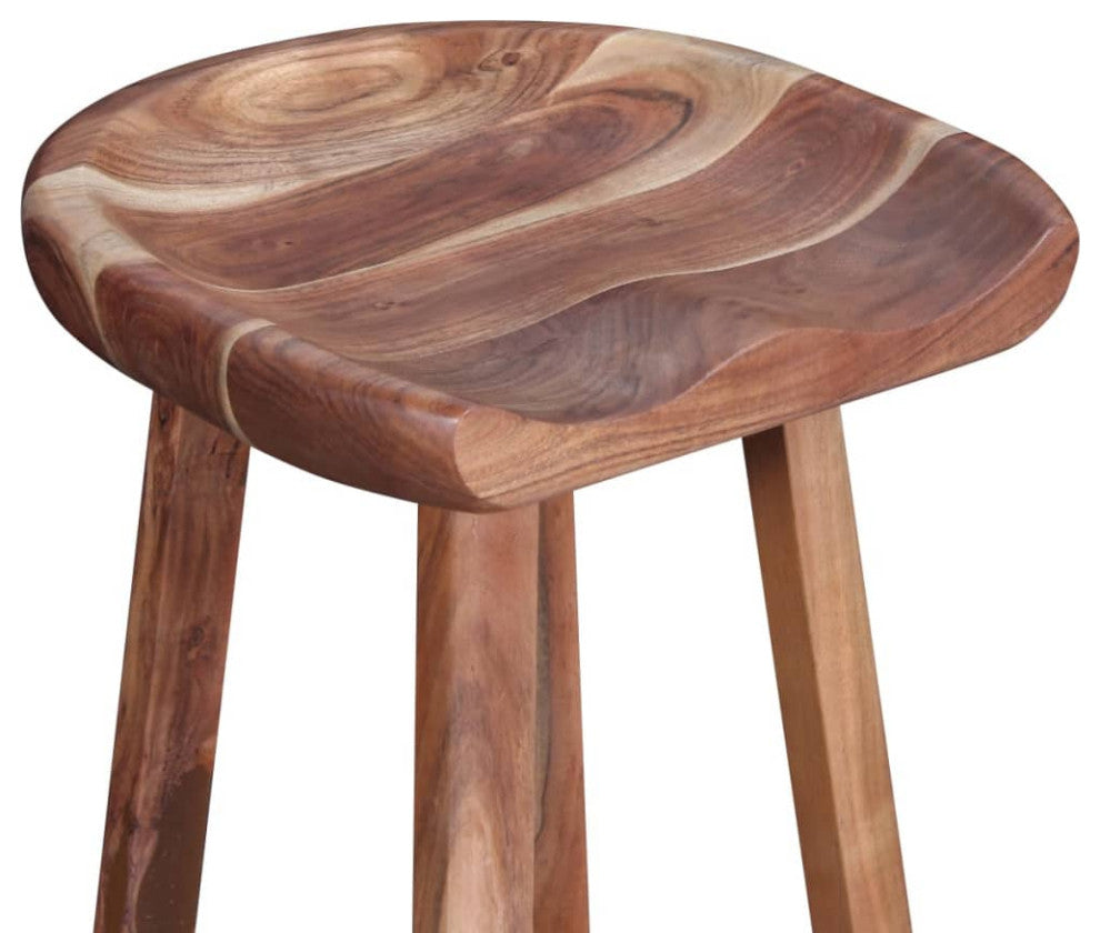 vidaXL Bar Stools 2 pcs Solid Acacia Wood