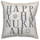 Happy Hanukkah 16"x16" Throw Pillow