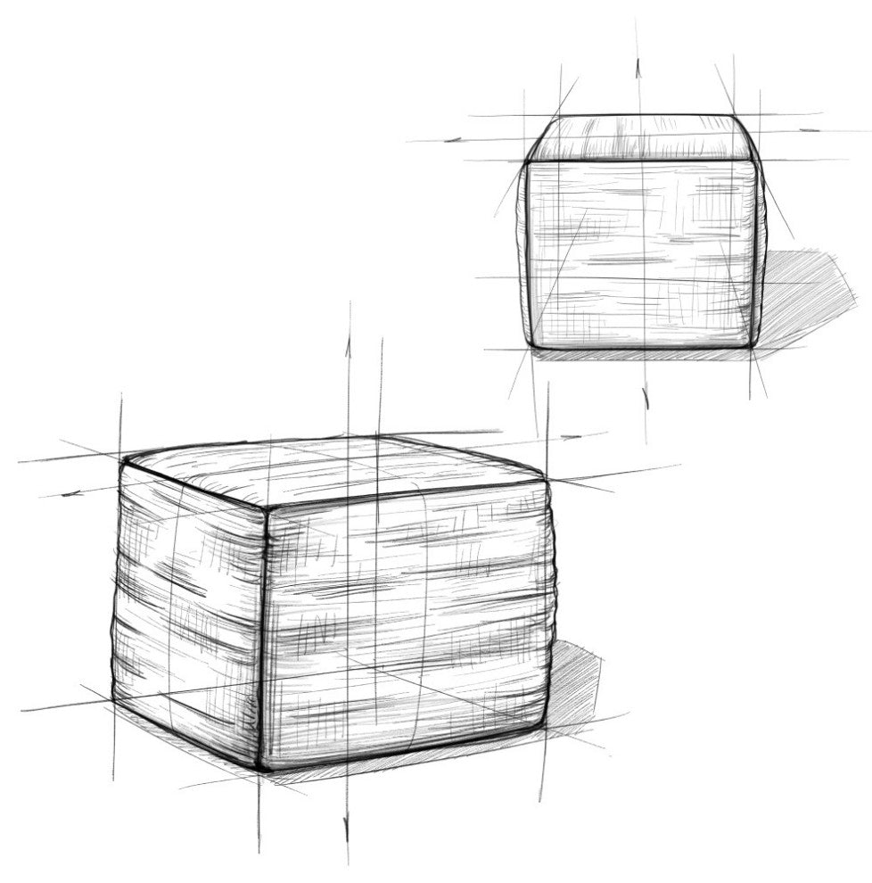Fredrik Square Pouf