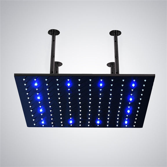 Marche 24" LED Rainfall Shower System 6 Jetted Body Sprays, and Handheld Shower