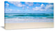 "Serene Blue Tropical Beach" Seashore Canvas Print, 32"x16"
