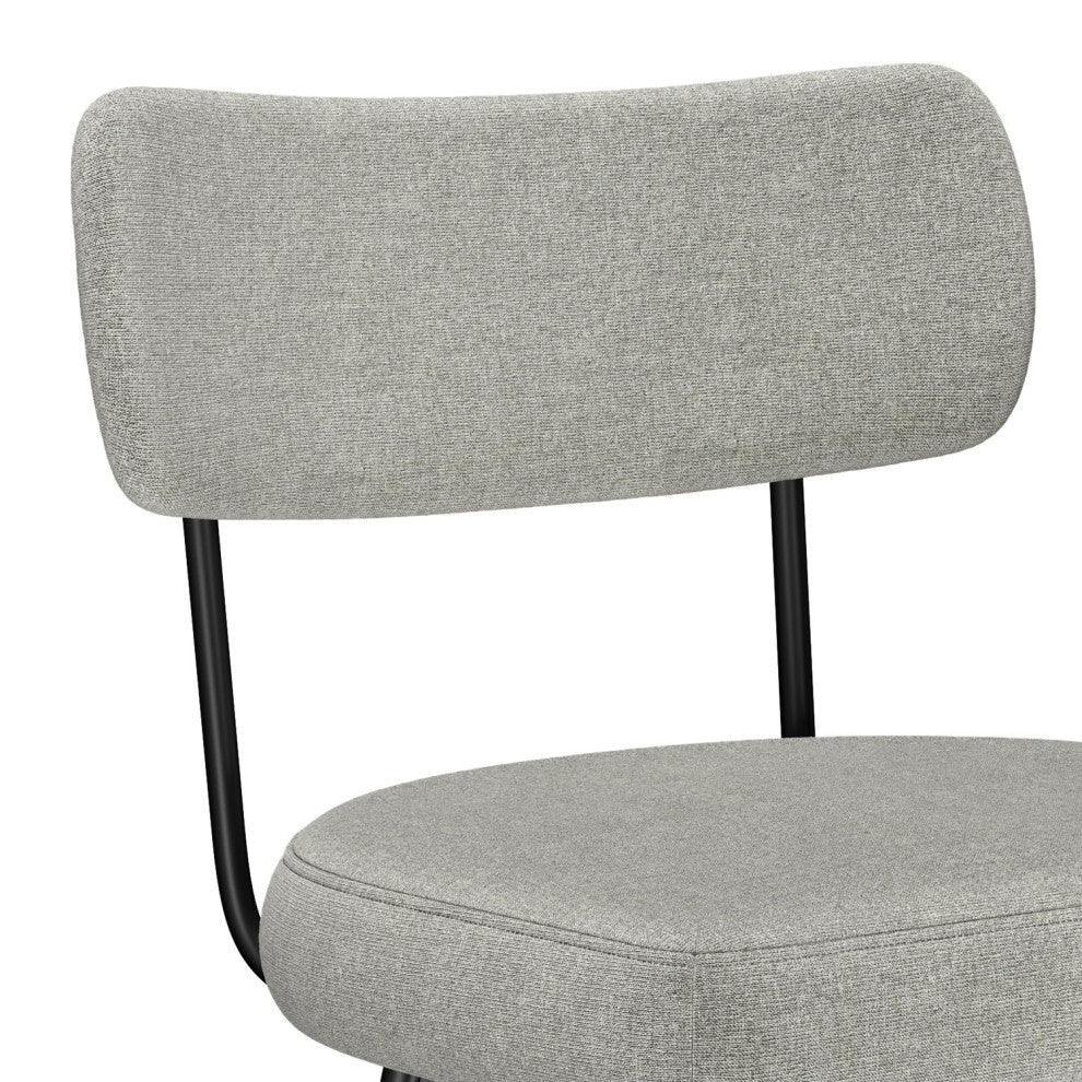 Giselle Swivel Counter Height Stool, Set of 2, Light Gray