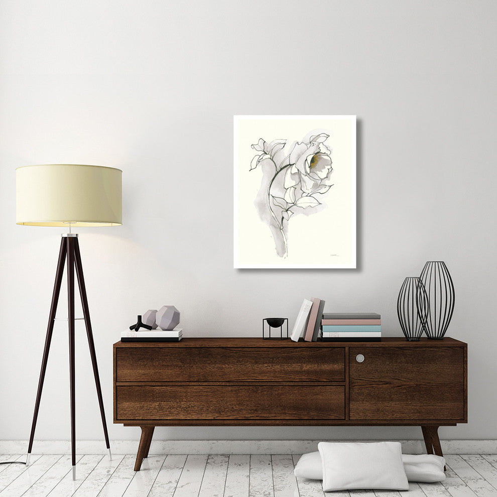 "Carols Roses III Soft Gray" Digital Paper Print by Shirley Novak, 30"x37"