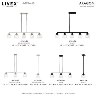 Aragon 1 Light Brushed Nickel Mini Pendant