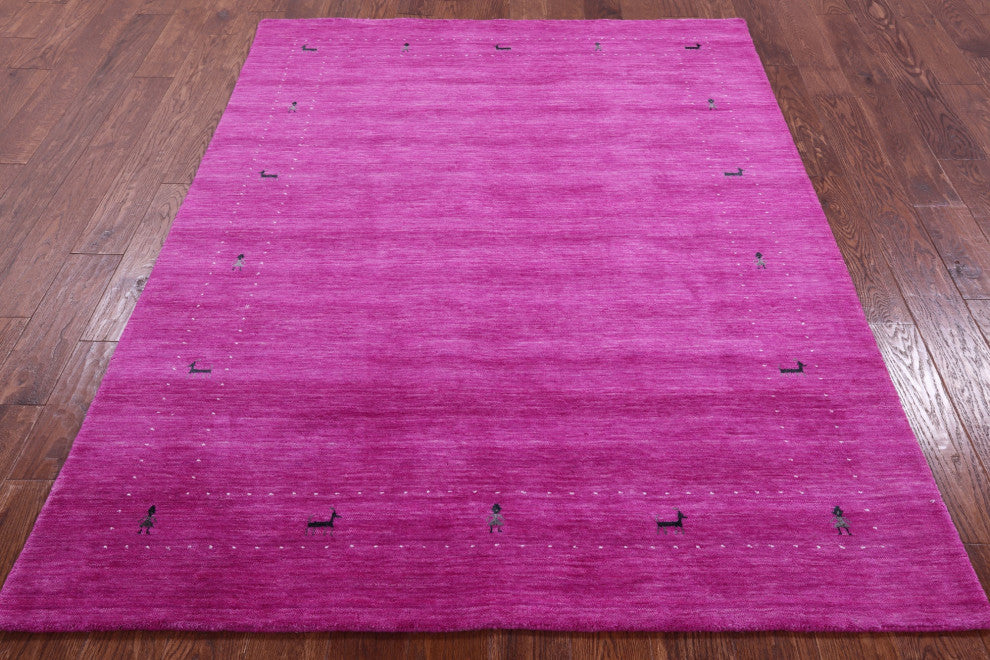 Persian Gabbeh Handmade Wool Rug 5' 0" X 7' 0" - Q15052