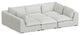Jasmine Pit Sectional Modular Sofa in Performance Fabric, Cloud Grey
