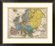 "Map of Europe, 1839" Framed Digital Print by Samuel Augustus Mitchell, 40x33"