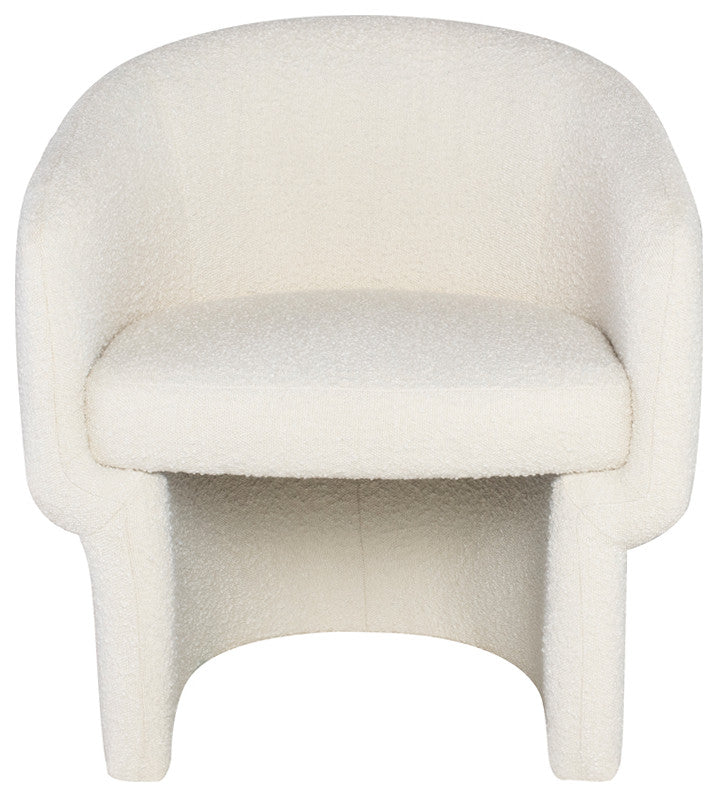Clementine Buttermilk Boucle Fabric Single Seat Sofa