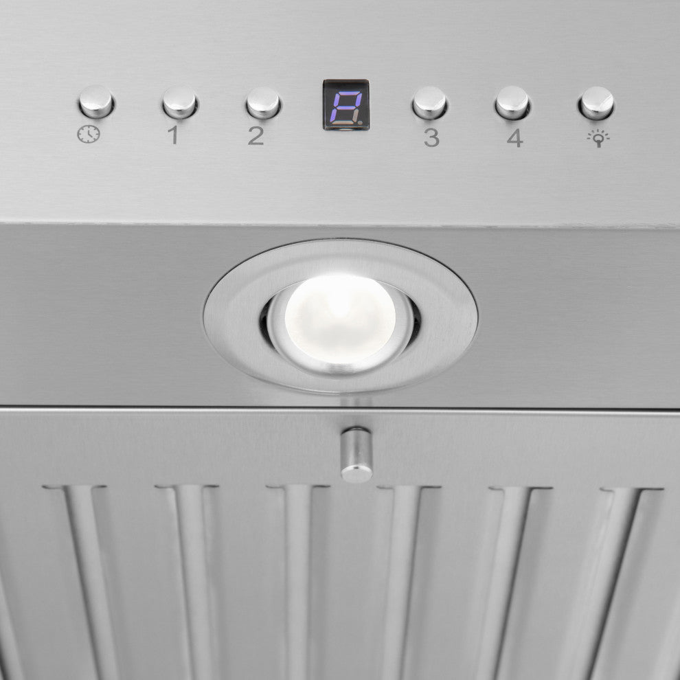 30" ZLINE CrownSound  Island Mount Range Hood, Stainless Steel, KE2iCRN-BT-30