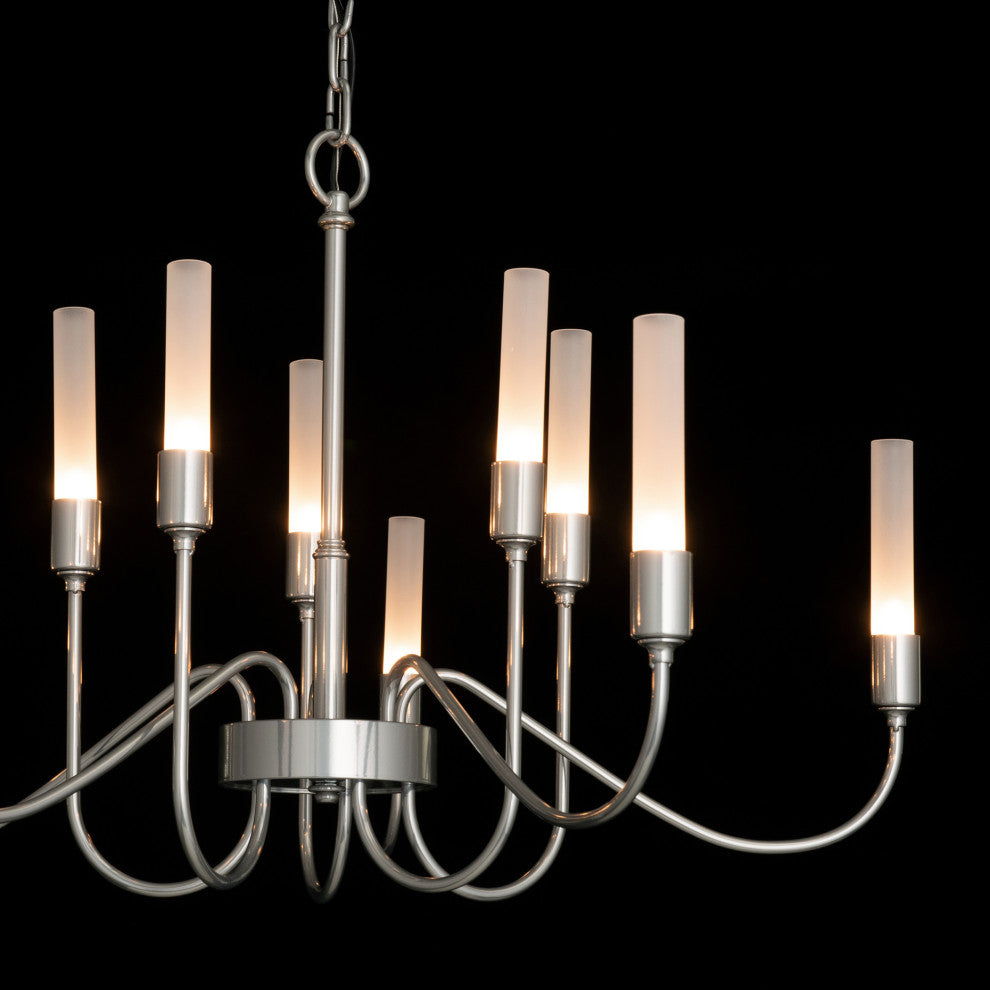 Lisse 10 Arm Chandelier, Sterling Finish