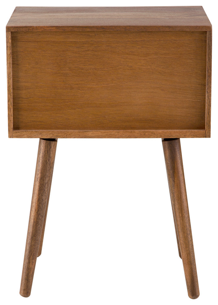 Dylan 2 Drawer Solid Wood End Table, Chestnut