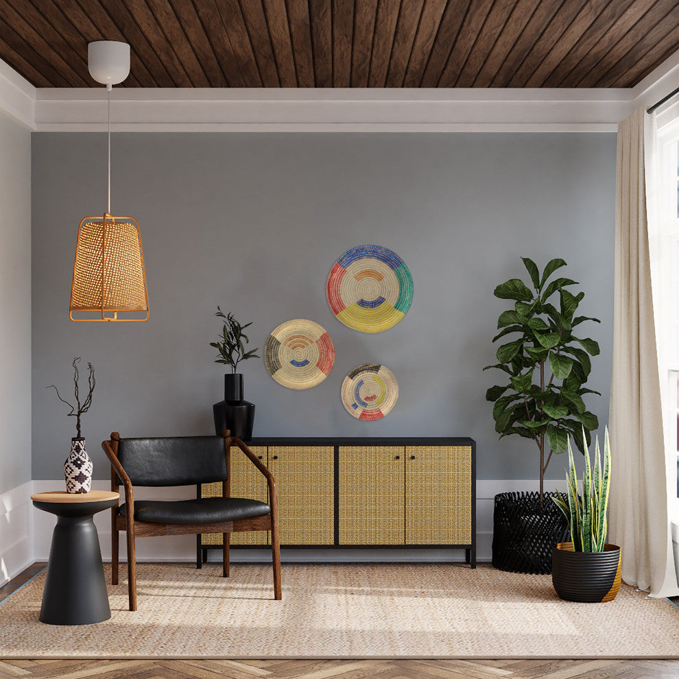 Global Crafts Tray or Wall Decor Patterned, Set of 3