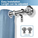 1" Doorknob Drapery Curtain Rod, Brushed Steel, 48"-84"
