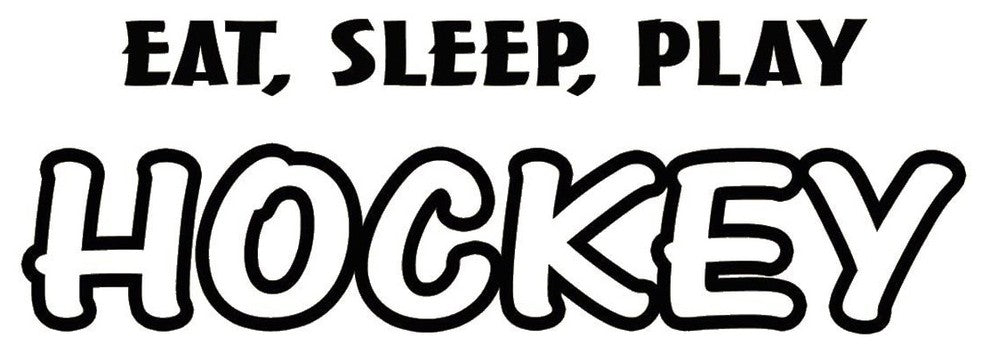 VWAQ Eat Sleep Play Hockey Wall Decal Sports Quotes Sayings Boys' Room