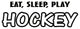 VWAQ Eat Sleep Play Hockey Wall Decal Sports Quotes Sayings Boys' Room