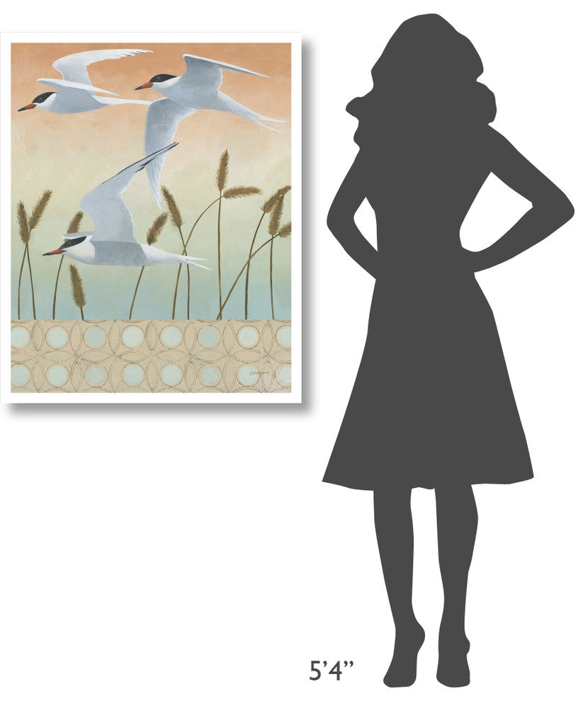 "Free as a Bird II v2 Border" Digital Paper Print by Kathrine Lovell, 30"x37"