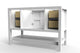 CastelloUSA Alicia Freestanding Vanity, Base Only, White, 48", Gold Handles