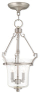 Livex 50402-91 2-Light Brushed Nickel Pendant, Brushed Nickel