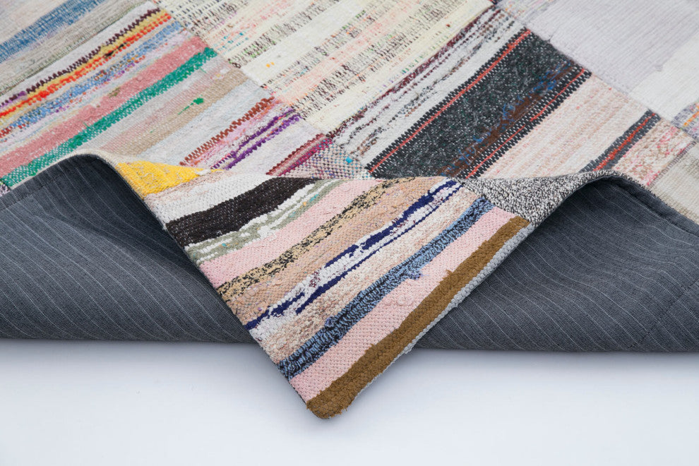 Rug N Carpet - Handmade Oriental 9' 10'' x 6' 8'' Tribal Patchwork Kilim Rug
