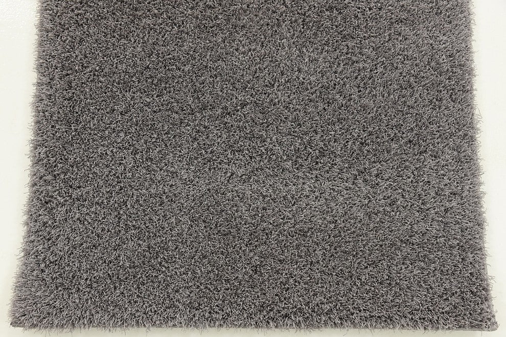 Unique Loom Dark Gray Studio Solid Shag 2' 0 x 6' 7 Runner Rug