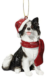 Border Collie Holiday Dog Ornament Sculpture