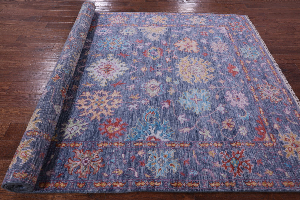 Turkish Oushak Handmade Wool Rug 6' 4" X 9' 3" - Q13380